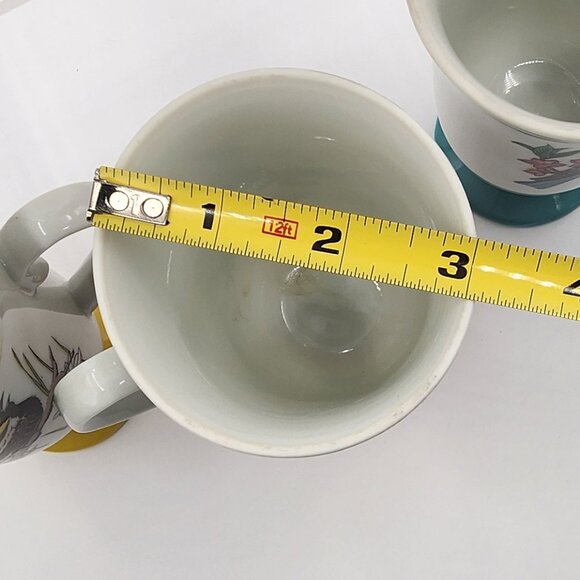 Vintage Fred Roberts Bird Mugs Footed Coffee Tea Cups Set of 5 Japan MCM - Picture 14 of 16